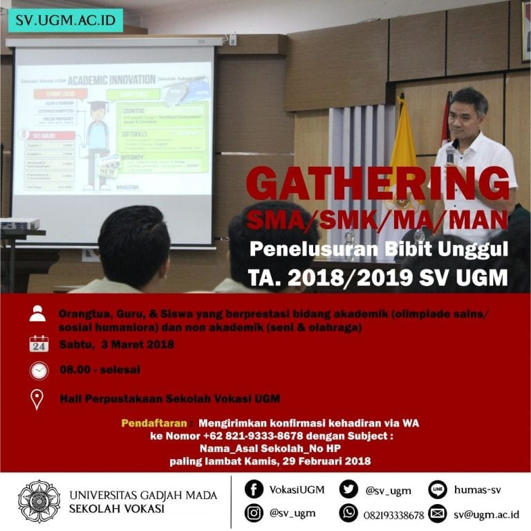 Gathering SMA/SMK/MA/MAN Penelusuran Bibit Unggul TA 2018/2019