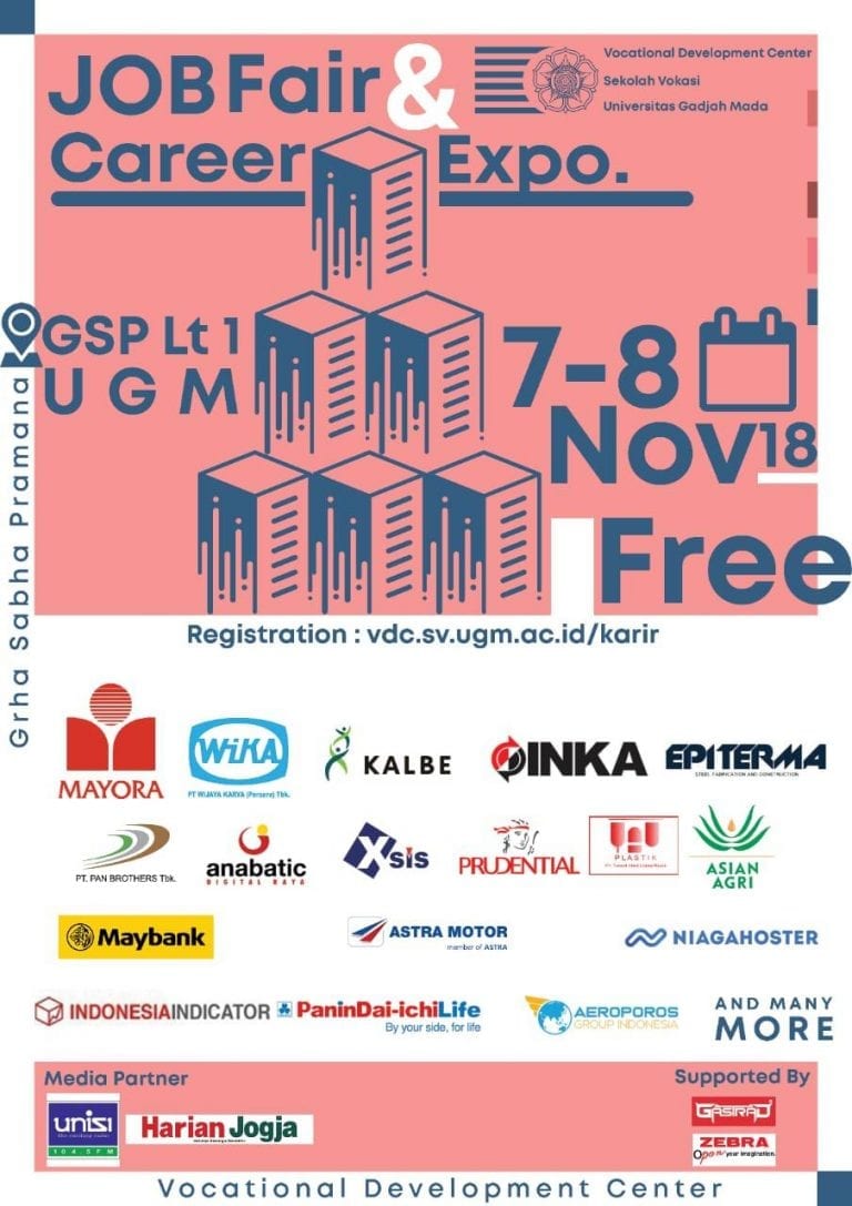 Temukan Karirmu dalam Job Fair SV UGM, 7-8 November 2018