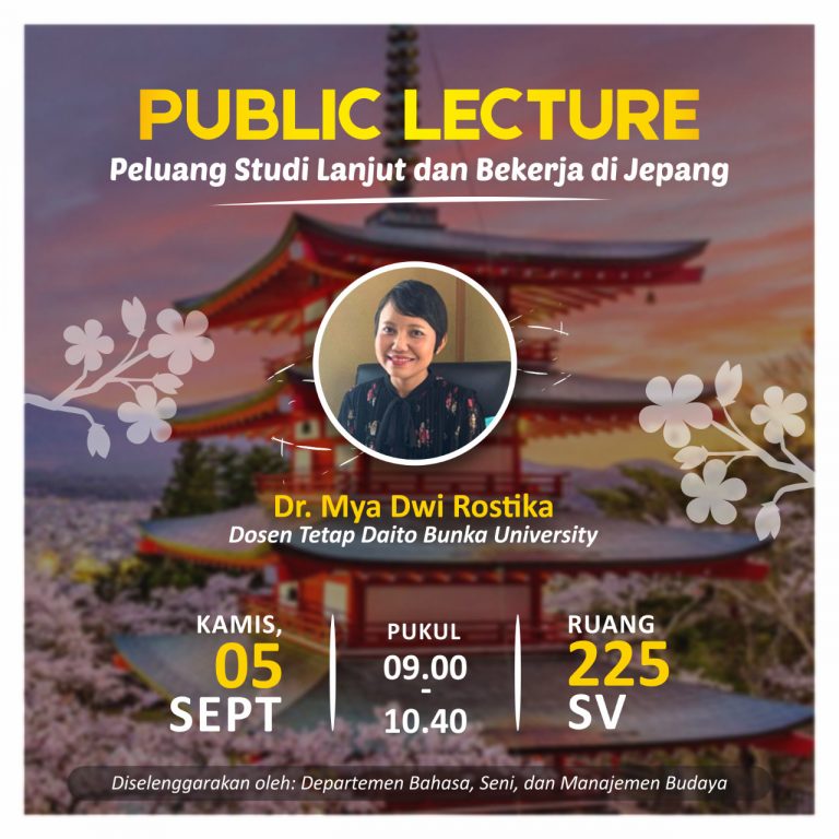 Public Lecture Peluang Studi Lanjut dan Bekerja di Jepang