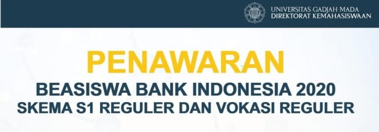 Penawaran Beasiswa Bank Indonesia 2020