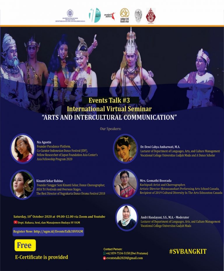 Collaboration between DBSMB and Local and International Partner on Events Talk#3 “Arts and Intercultural Communication”