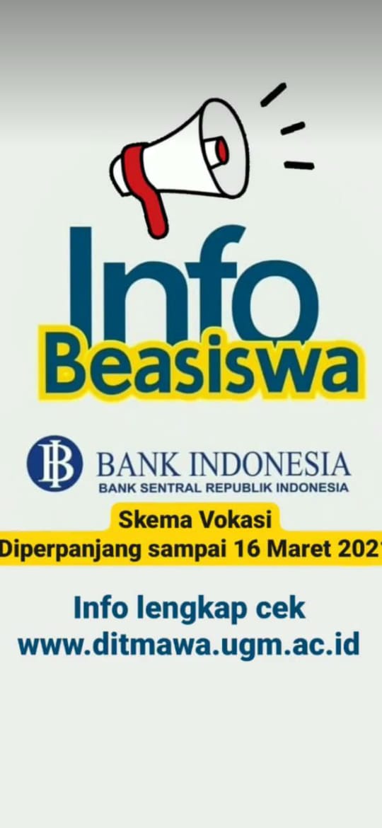 Perpanjangan Beasiswa BI Skema Vokasi