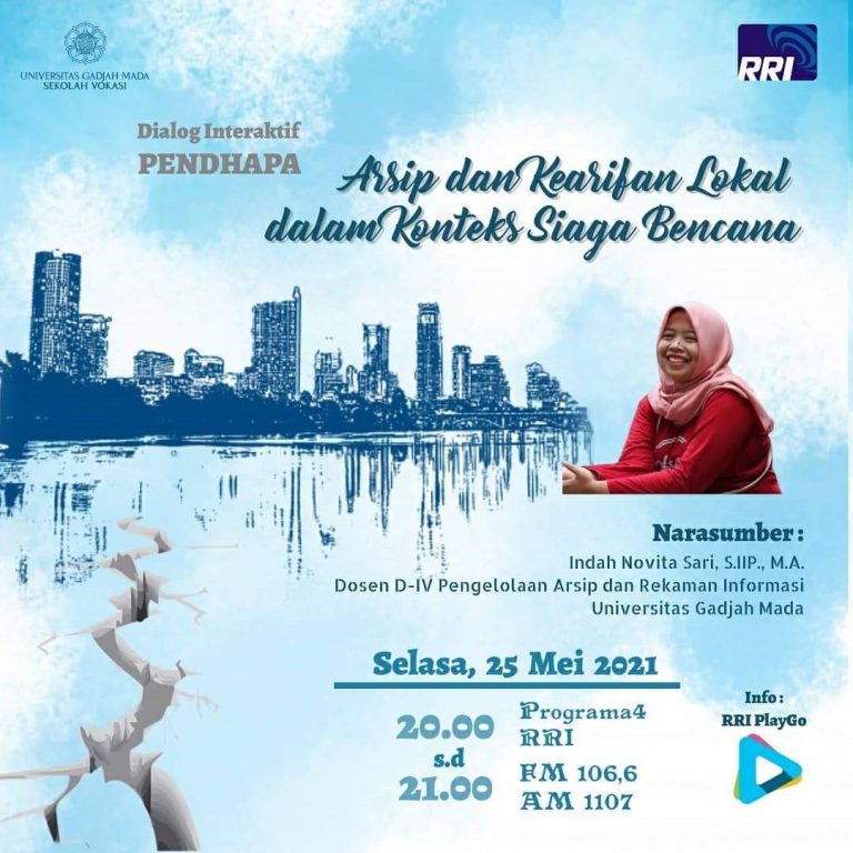 Dialog Interaktif Pendhapa,  RRI Yogyakarta, “Arsip dan Kearifan Lokal dalam Konteks Siaga Bencana”