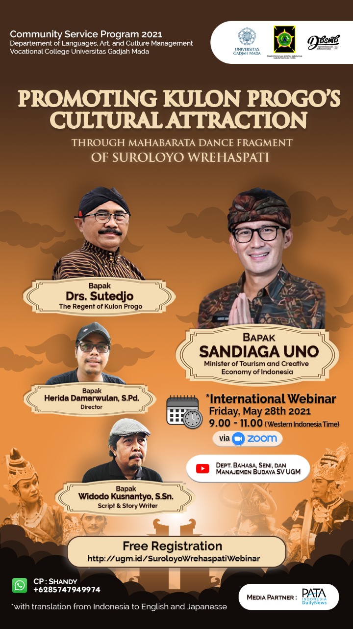 Promoting Kulon Progo’s Cultural Attraction Through Mahabarata Dance Fragment of Suroloyo Wrehaspati