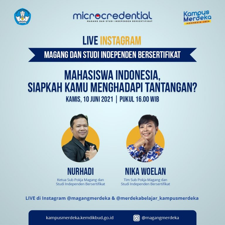 Live Instagram, Magang dan Studi Independen Bersertifikat