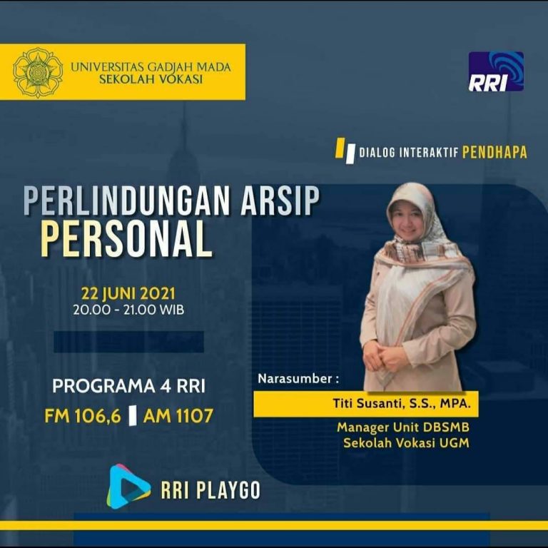 Titi Susanti, S.S., M.P.A., Dosen Prodi S.Tr. PARI sebagai narasumber dalam acara Dialog Interaktif Pendhapa, RRI Yogyakarta