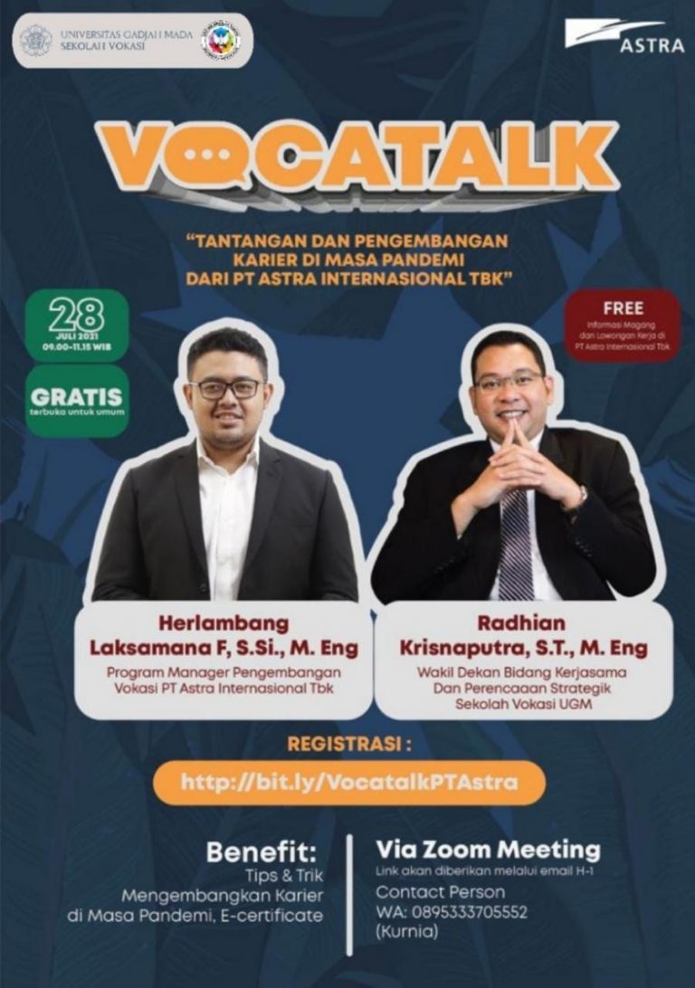Webinar VOCATALK #3 Persiapan dan Pengembangan Karier di Masa Pandemi