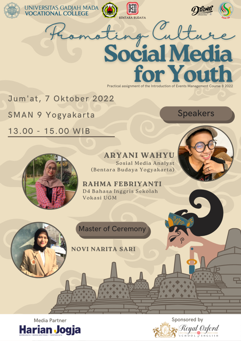 Pelestarian Budaya Melalui Media Sosial Menjadi Tema Kegiatan di SMA N 9 Yogyakarta oleh Mahasiswa Sekolah Vokasi, UGM