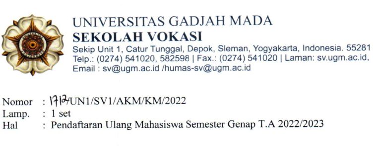 Pendaftaran Ulang Mahasiswa Semester Genap Tahun Akademik 2022/2023