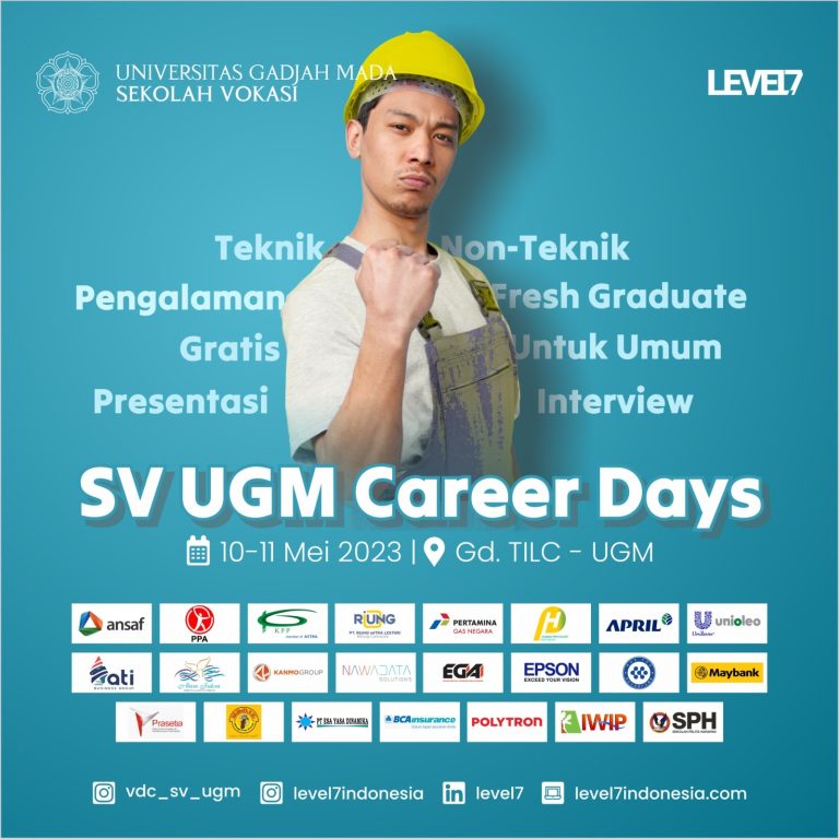 Sekolah Vokasi UGM Career Days 10-11 Mei 2023 di Gd. TILC