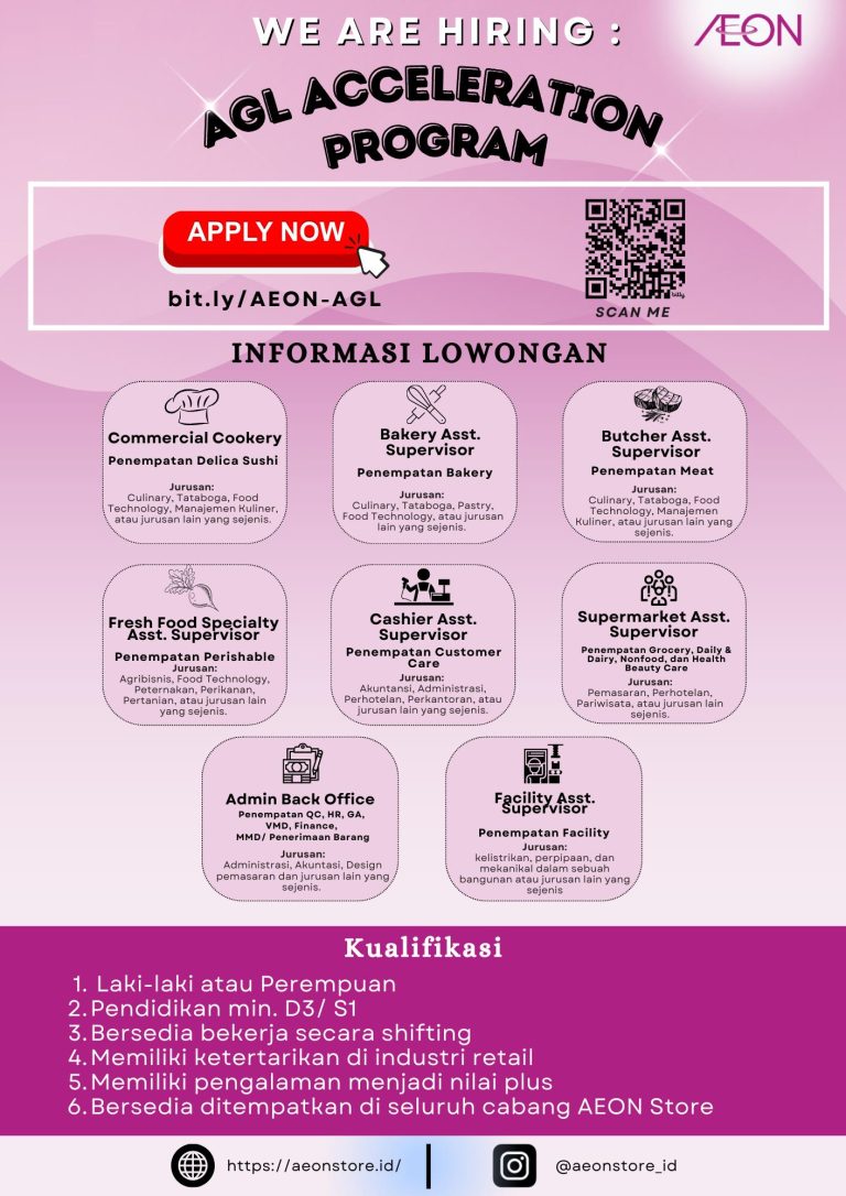 AEON INDONESIA IS HIRING!